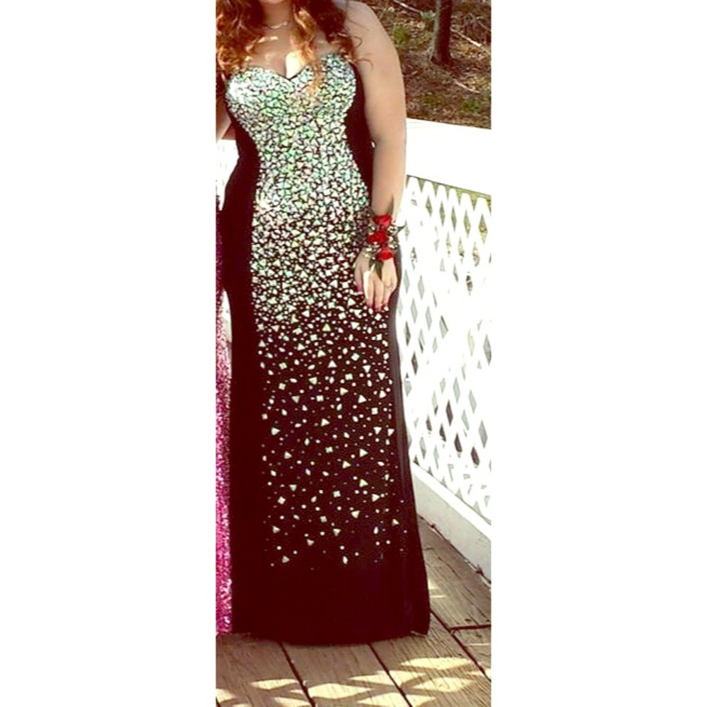 Iridescent Crystal Prom Dress